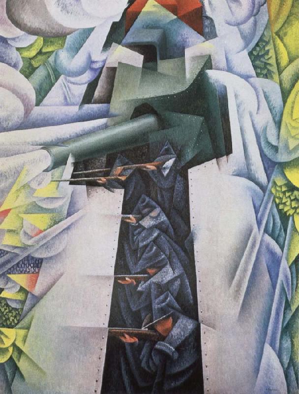 gino severini Armored train oil painting image